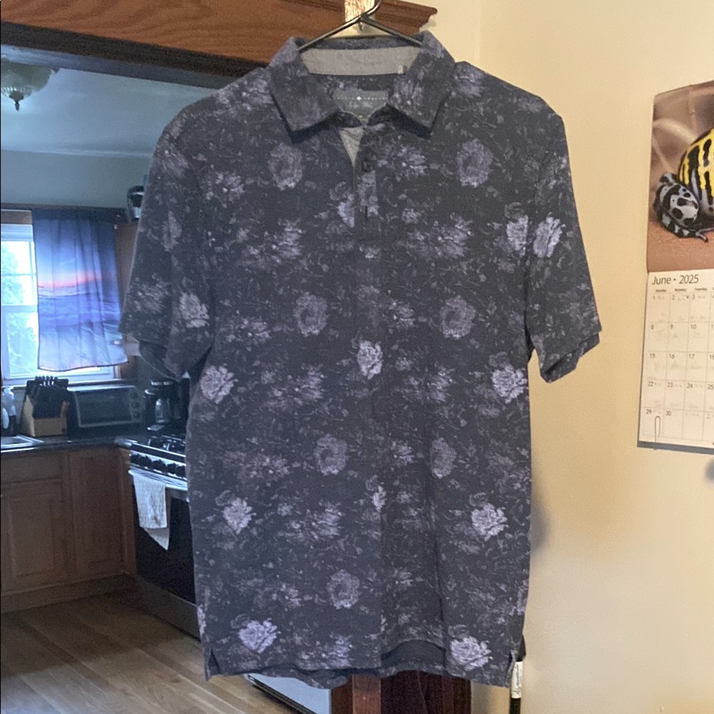 Floral Patterned Polo Shirt